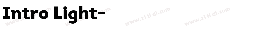 Intro Light字体转换